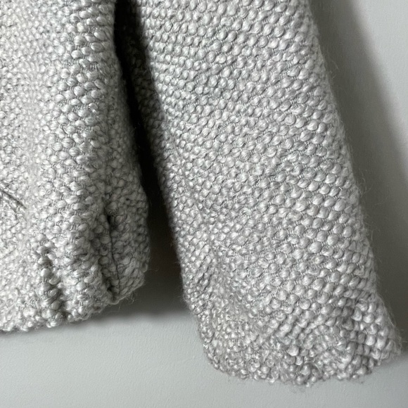 Anthropologie Elevenses Woodland Path Grey 70% Wool Crop 3/4 Sleeve Blazer - S - Picture 6 of 13